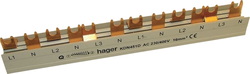Phase busbar 1P+N 12 MOD.80A (KDN451D)
