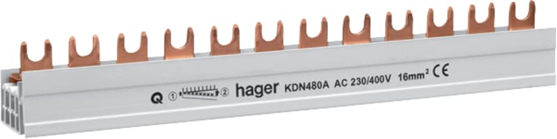 Busbar 3 Pole+N 12 Modules (KDN480A)