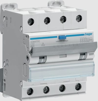 Residual Current Circuit Breaker WITH Overcurrent 3+N 20A C 30MA