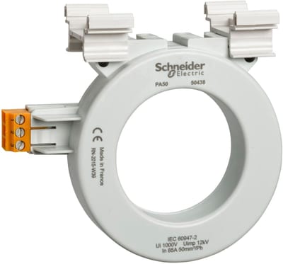 Schneider Electric 50438 closed toroid A type, for Vigirex and Vigilhom, PA50, inner diameter 50 mm, rated current 85 A