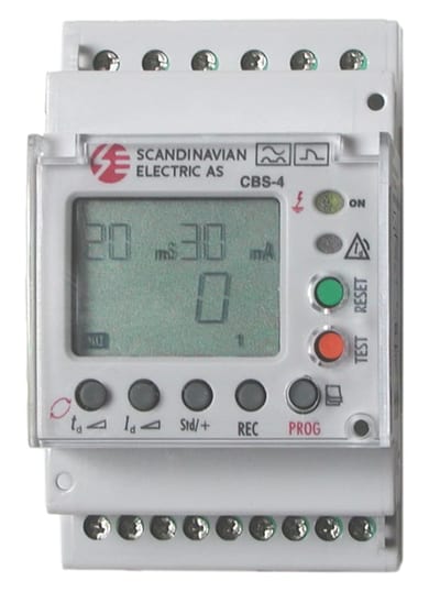 Function CBS-4 Multipoint Earth Leakage Relay — 4 Channels, Type A, 30 mA–30 A, 0.02–10 s