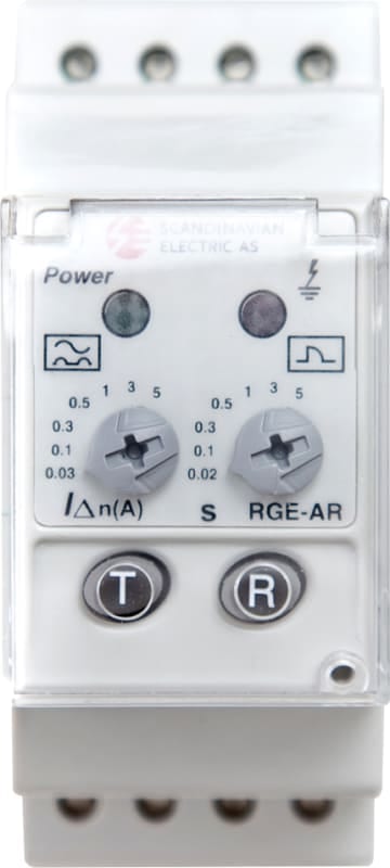 Function RGE-AMR Earth Leakage Relay — Type A, for WG/WGC Toroid, 230 V AC