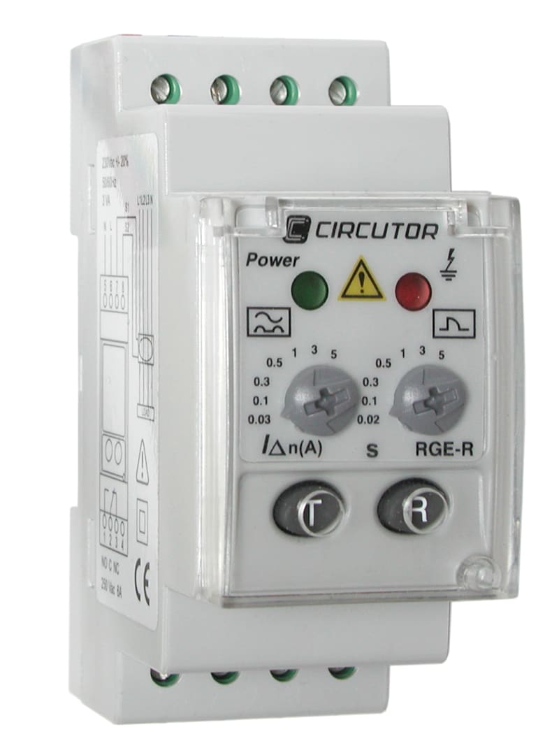 Function RGE-R5A Earth Leakage Relay — Type A, for WG/WGC Toroid, 230 V AC (1661459)