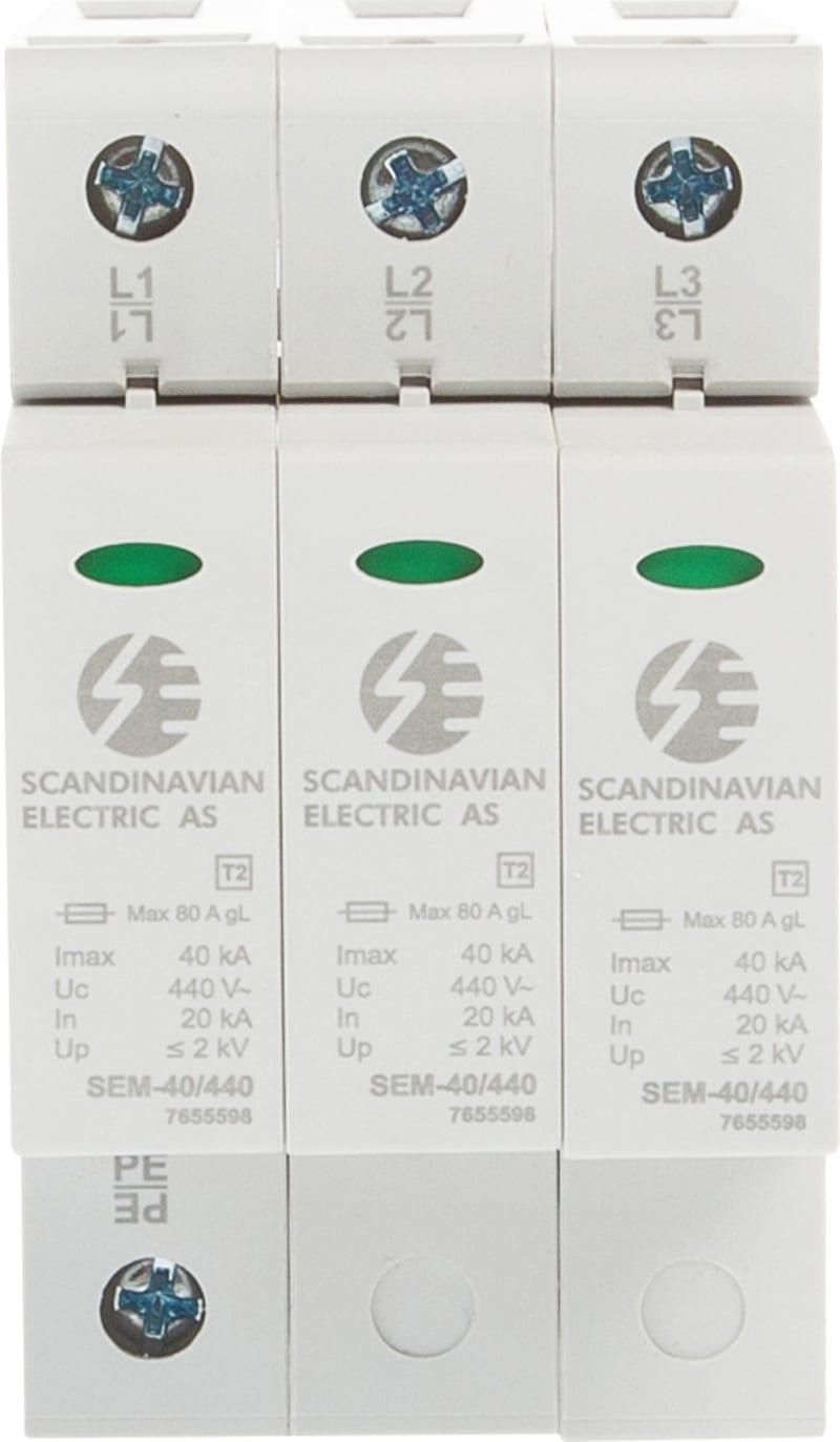 Surge Protection Device TN-S 4-Pole with Alarm Contact (SEM4-40/275 TNS Ir)