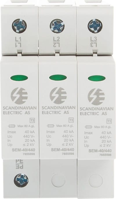 Surge Protection Device TN-S 4-Pole with Alarm Contact
