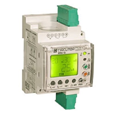 Function WRU-10 Earth Leakage Relay with Built-In Toroid — Type A, Ø28 mm Integral Toroid, Adjustable, Self-Reclosing