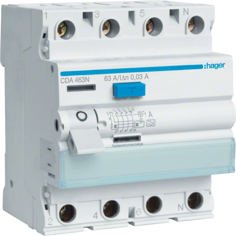 Residual Current Circuit Breaker 4X63A 30MA A (CDA463N)