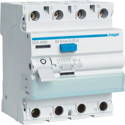 Residual Current Circuit Breaker 4X63A 30MA A