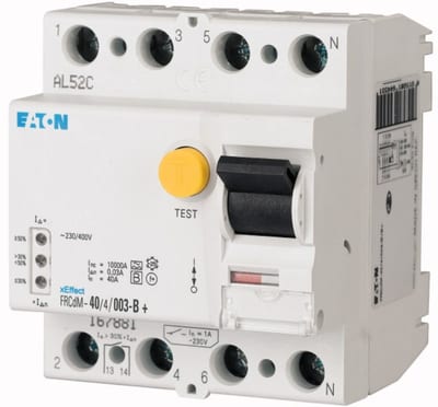 Eaton xEffect FRCdM Residual Current Circuit Breaker (RCCB) — Type B+, 4-Pole, 63 A, 300 mA, Selective