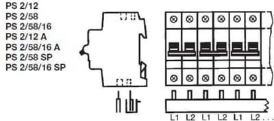 ABB Busbar PS 2/12A 2CDL220010R1012