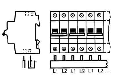 RAIL PS2 (L1,L2) 18MOD, 10 mm²