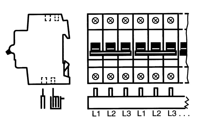 RAIL PS3/20 (L1,L2,L3) 20MOD 10 mm² (2CDL230001R1020)