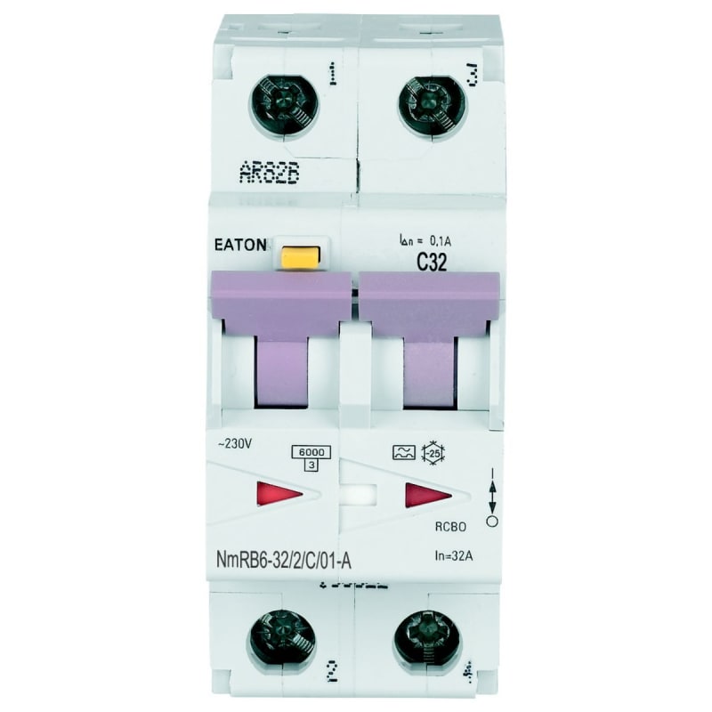 Residual current circuit breaker with overcurrent 32A 2P C 100MAA (193828)