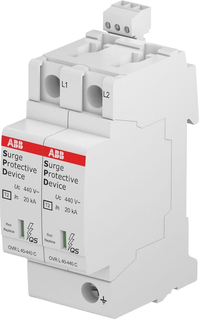 ABB 2CTB803872R5200 OVR T2 2L 40-440 P TS QS Surge Protective Device