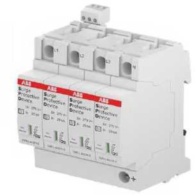ABB 3+N Imax=40KA, Up=1,8KV, Uc=275V, Type 2, Pluggable, Signal, Quick Safe