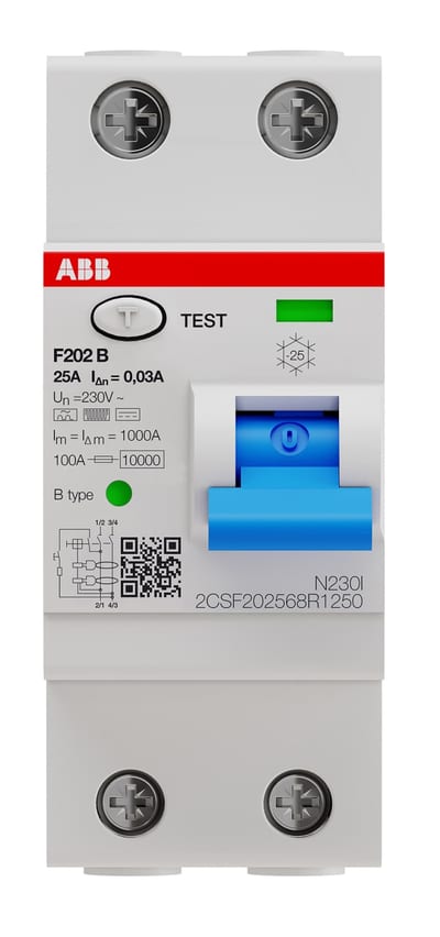 Residual Current Circuit Breaker F202 B 25A/30MA