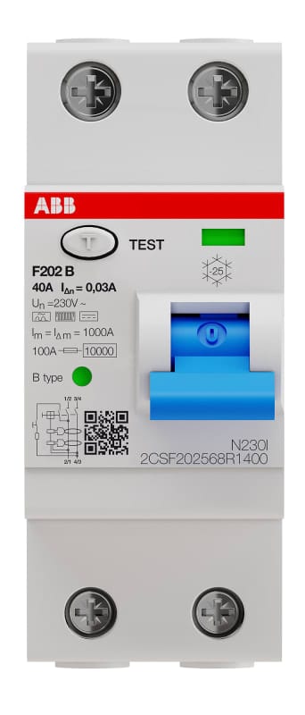 Residual Current Circuit Breaker F202 B 40A/30MA