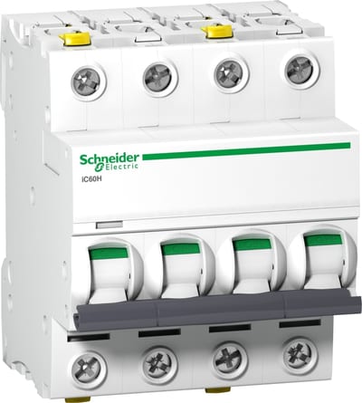 Schneider Electric A9F06416 ACTI9 IC60H Miniature Circuit Breaker 4P 16 A, Curve B