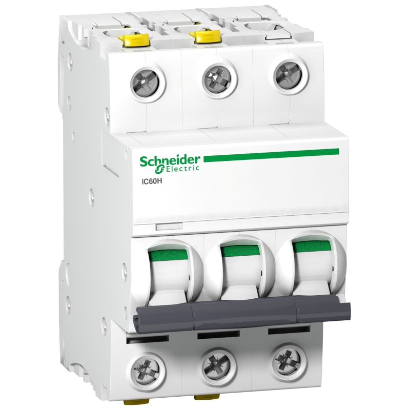 Schneider Electric A9F07313 ACTI9 IC60H Miniature Circuit Breaker 3P 13 A, Curve C
