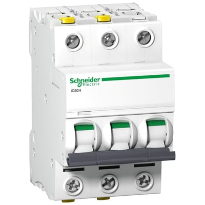 Schneider Electric A9F07313 ACTI9 IC60H Miniature Circuit Breaker 3P 13 A, Curve C