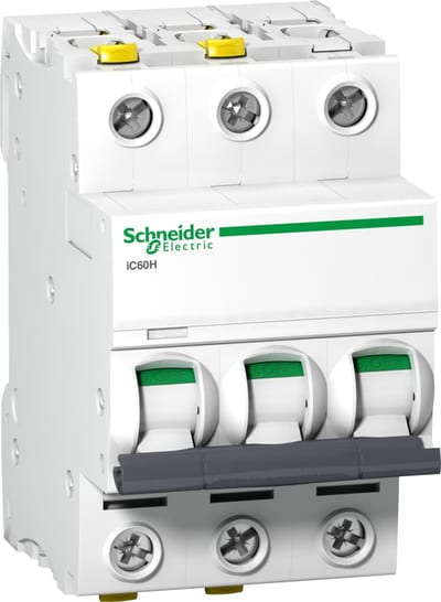 Schneider Electric A9F07306 ACTI9 IC60H Miniature Circuit Breaker 3P 6 A, Curve C