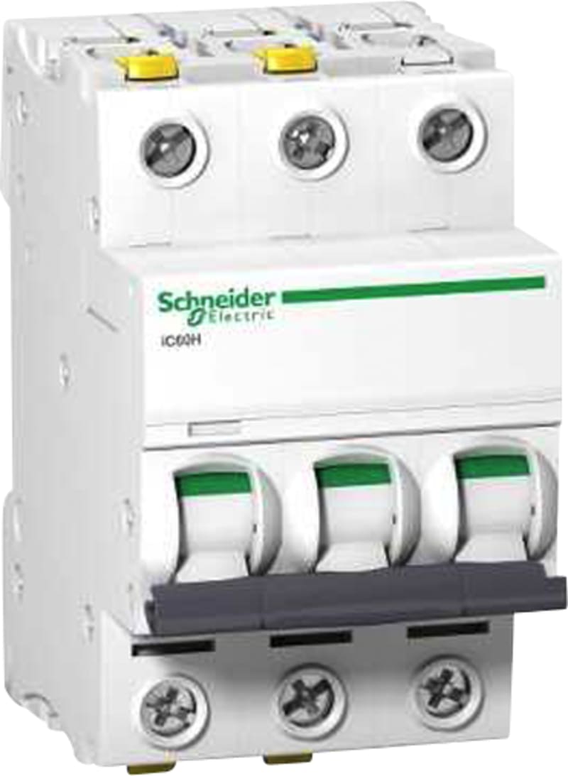 Schneider Electric A9F08310 ACTI9 IC60H Miniature Circuit Breaker 3P 10 A, Curve D
