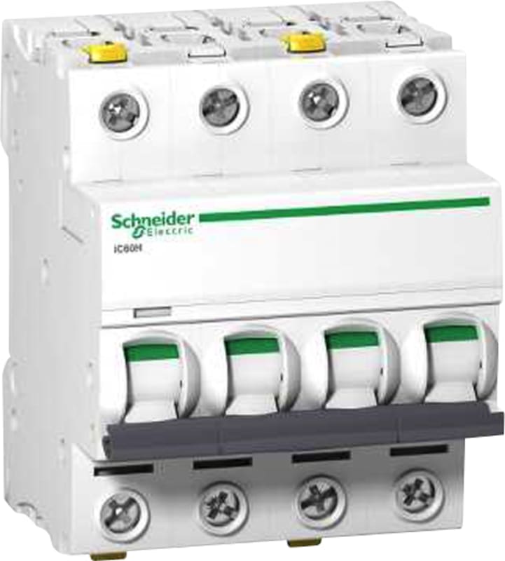 Schneider Electric A9F08432 ACTI9 IC60H Miniature Circuit Breaker 4P 32 A, Curve D