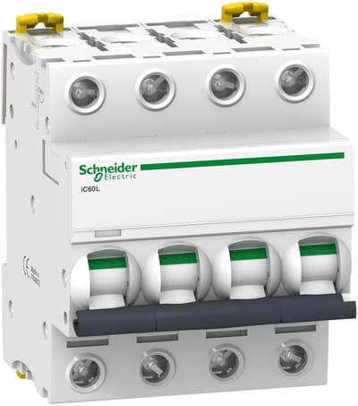 Schneider Electric A9F93406 ACTI9 IC60L Miniature Circuit Breaker 4P 6 A, Curve B