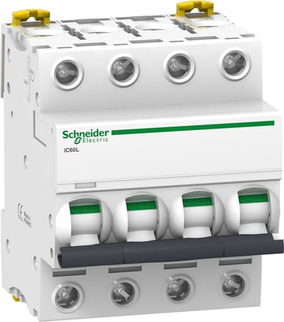 Schneider Electric A9F95406 ACTI9 IC60L Miniature Circuit Breaker 4P 6 A, Curve K