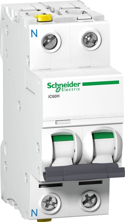 Schneider Electric A9F07640 ACTI9 IC60H Miniature Circuit Breaker 1P+N 40 A, Curve C