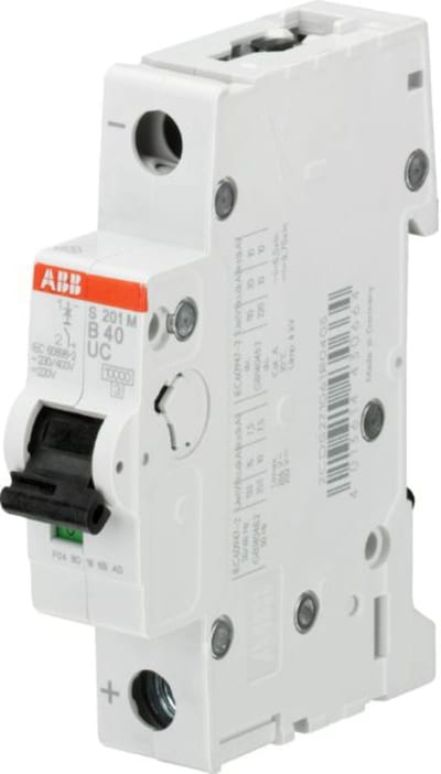 ABB S201M-C8 Miniature Circuit Breaker — 1P, Type C, 8 A, 10 kA