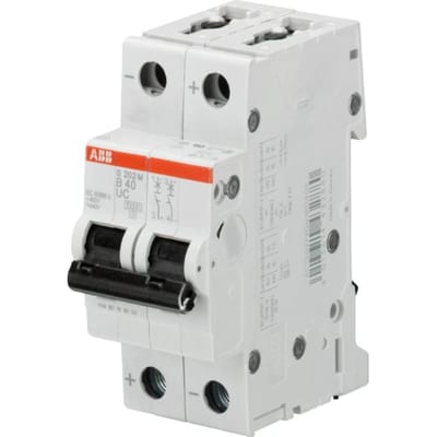 ABB S202M-C20 Miniature Circuit Breaker — 2P, Type C, 20 A, 10 kA