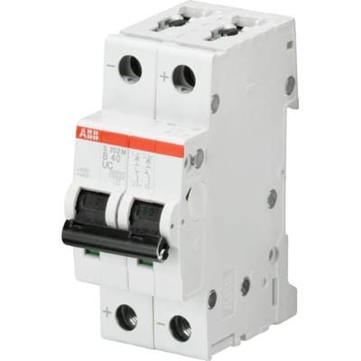 ABB S202M-Z0 Miniature Circuit Breaker — 2P, Type Z, 0 A, 10 kA