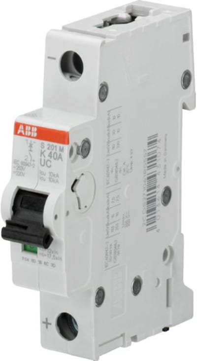 ABB S201M-K0 Miniature Circuit Breaker — 1P, Type K, 0 A, 10 kA 2CDS271061R0157