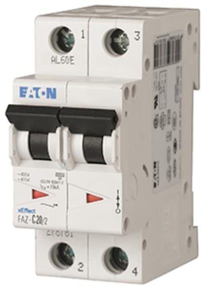 Eaton FAZ-C30/3 Miniature Circuit Breaker — 3P, Type C, 30 A, 15 kA