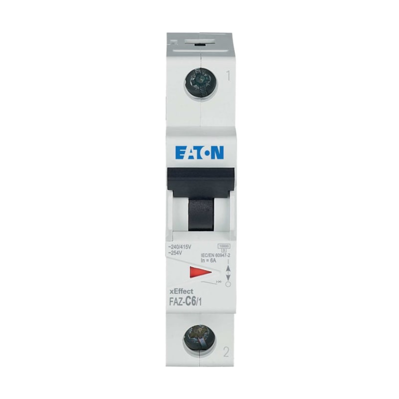 Eaton FAZ-C4/1 Miniature Circuit Breaker — 1P, Type C, 4 A, 15 kA