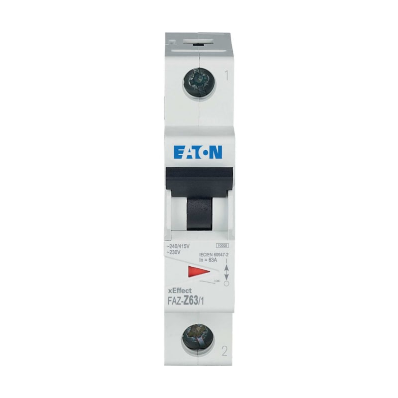 Eaton FAZ-Z63/1 Miniature Circuit Breaker — 1P, Type Z, 63 A, 15 kA