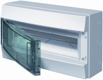 ABB Mistral 65 Distribution Board 18 Modules, Blue-Green Door IP65