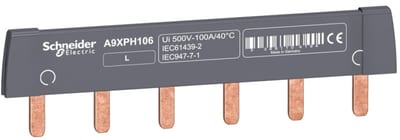 Schneider Electric ACTI9 - comb busbar - 1L - 18 mm pitch - 6 modules - 100A A9XPH106
