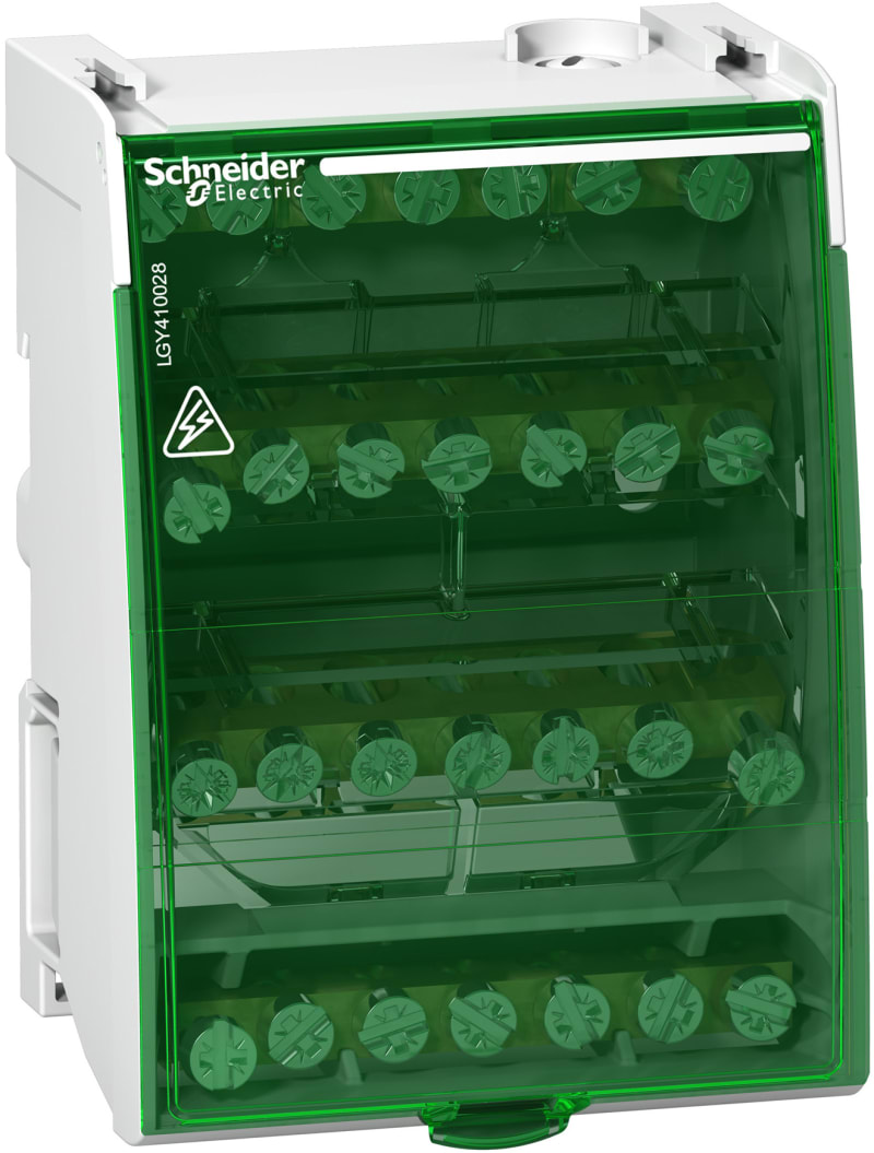 Schneider Electric Linergy DS - screw distribution block 4P - 100A - 28 holes LGY410028