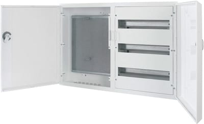 Eaton Y7-187896 Side-by-Side 3-Row Consumer Unit with Mounting Plate, 110 mm Depth