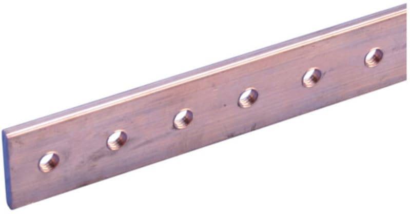 nVent ERIFLEX TCB2541000 Threaded Busbar, 0.98" x 0.16" x 39.37", M6 Thread