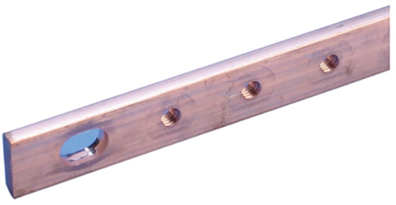 nVent ERIFLEX TCB32X5-1M Threaded Busbar with Fixing Slot, 1.26" x 0.2" x 38.98"