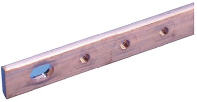 nVent ERIFLEX TCB32X5-1M Threaded Busbar with Fixing Slot, 1.26" x 0.2" x 38.98"