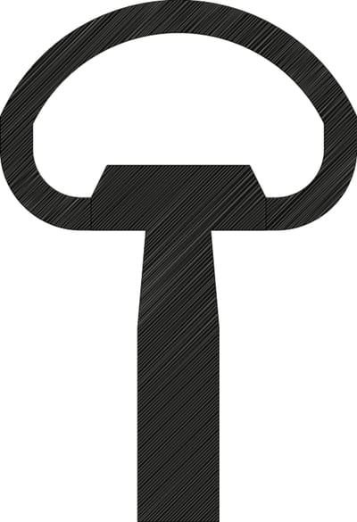 Triangular key for IS cabinet
