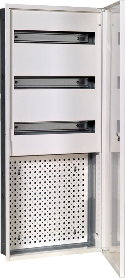 Stansefabrikken Flexibox Recessed 3-Row Cabinet with Low-Voltage Section