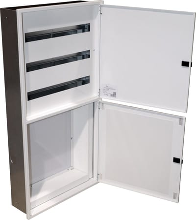 Stansefabrikken FlexiBox 140 Recessed Distribution Cabinet, 3 Rows / 72 Modules