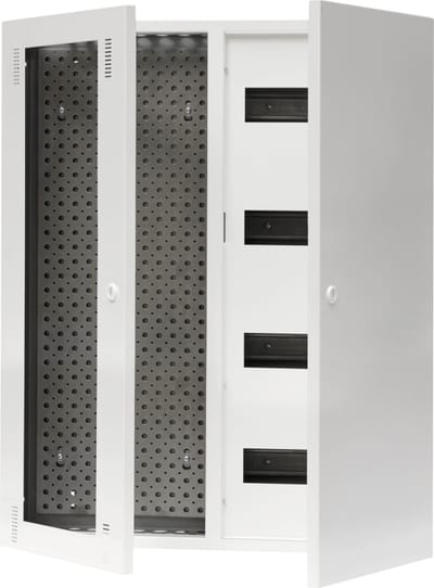 Stansefabrikken Flexibox Flush-Mount Cabinet, 3 Rows with Separator, 12 Modules