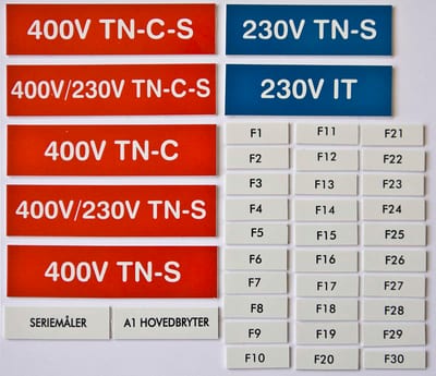 Marking Tag fuse cabinet