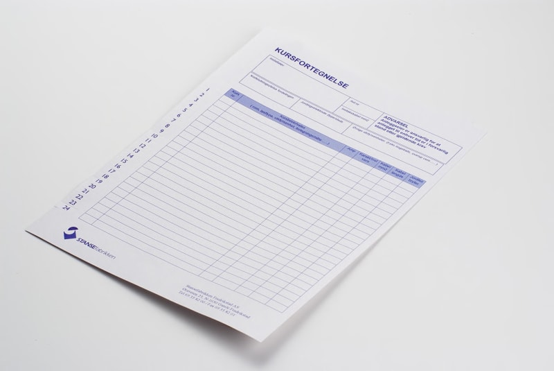 Stansefabrikken Self-Adhesive Circuit Directory (KURSFORTEGNELSE)